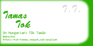 tamas tok business card